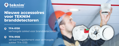 Nieuwe accessoires voor TEKNIM brandetectoren